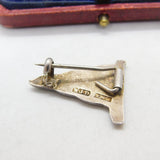 Sterling Silver & Enamel Sailing Flag Brooch 1992 Vintage Birmingham