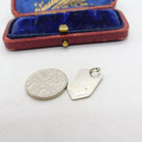 Sterling Silver Enamel Exeter Drop Charm Pendant Vintage c1970
