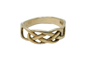 Sterling Silver Celtic Style Patterned Band Ring Vintage c1970 Size N