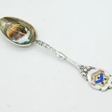 Edwardian Sterling Silver Enamel 'Shakespeare's Birthplace' Spoon Antique