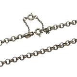 Sterling Silver Cable Link Chain Necklace Vintage 1981 London 23" Length