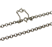 Sterling Silver Cable Link Chain Necklace Vintage 1981 London 23" Length