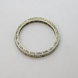 Art Deco 9ct White Gold & Spinel Set Eternity Ring Antique c1920s