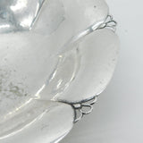 Swedish Arts & Crafts Planished Silver Plated Floral Comport Dish c1910 Antique