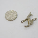 Sterling Silver Roe Deer Charm Pendant Vintage c1970s