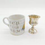 19th Century French .950 Silver Floral Pattern Small Goblet Antique c1850s