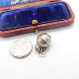 Sterling Silver Jersey Can Flask Charm Pendant Vintage c1970