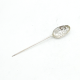 George II Sterling Silver Floral Pierced Mote Spoon Antique c1750s