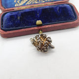 Sterling Silver Prickly Hedgehog Charm Pendant Vintage c1970