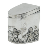 Victorian Silver Plated Putti Cherub Tea Caddy Antique c1880s