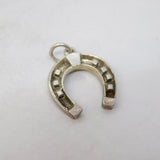 Sterling Silver Lucky Horseshoe Charm Pendant Vintage c1970