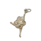 Sterling Silver Ballerina Dancer Charm Pendant Vintage c1970