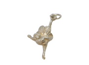 Sterling Silver Ballerina Dancer Charm Pendant Vintage c1970
