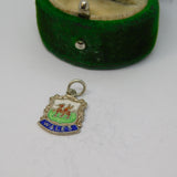 Sterling Silver Wales Dragon Shield Souvenier Charm Pendant Vintage c1970