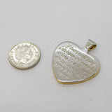 Sterling Silver & Gold Fronted Sweetheart Pendant Charm Pendant Vintage c1970s