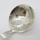George III Sterling Silver Bright Cut Floral Tea Caddy Spoon Antique 1813 London