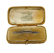Edwardian Faux Leather Brooch Jewellery Box 'Chatham High Street' Antique
