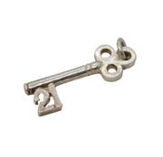 Sterling Silver 21st Birthday Key Charm Pendant Vintage c1970