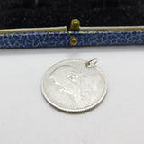 Sterling Silver South African Boer War-era 1 Shilling Charm Pendant 1894