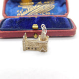Sterling Silver Village Church Charm Pendant Vintage c1970