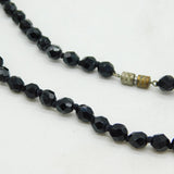 19th Century Carved French Jet Long Guard Necklace Antique c1860