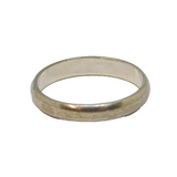 Sterling Silver Plain Band Wedding Ring Vintage c1970 Size Q 1/2
