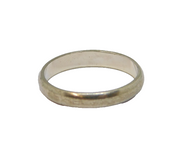 Sterling Silver Plain Band Wedding Ring Vintage c1970 Size Q 1/2