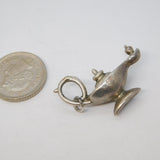 Sterling Silver Aladdin's Lamp Charm Pendant Vintage c1970