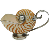 20th Century American Sterling Silver Nautilus Shell Sauce Boat Antique c1930s