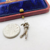 Sterling Silver Golfer Charm Pendant Vintage c1970