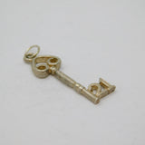 Sterling Silver 21st Birthday Key Charm Or Pendant Vintage c1970s