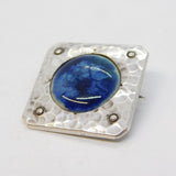 Liberty & Co Plantagenet Hand Wrought Silver & Ceramic Brooch Arts & Crafts