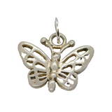 Sterling Silver Butterfly Charm Pendant Vintage c1970