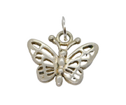 Sterling Silver Butterfly Charm Pendant Vintage c1970
