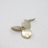 Sterling Silver Ship Or Boat Motor Charm Pendant Vintage c1970