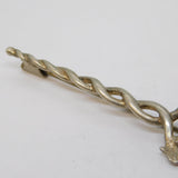 Scottish Sterling Silver Citrine & Stag Pattern Dirk Brooch Antique c1920 Deco