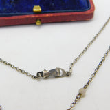 Sterling Silver Sweetheart Wheat Sheaf Pendant Necklace Antique c1920 Art Deco