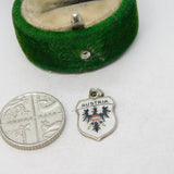 Sterling Silver Enamel Austrian Shield Charm Pendant Vintage c1970