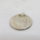 Sterling Silver Queen Victoria Sixpence Coin Charm Pendant Antique 1893