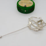 Sterling Silver Absract Dancing Figure Large Stick Pin Vintage 1986 London
