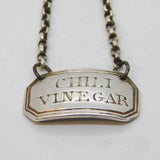 George III Sterling Silver 'Chili Vinegar' Sauce Ticket Antique c1790s