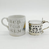 Victorian Sterling Silver Flower & Urn Pattern Mustard Pot Antique 1893 London