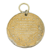 Victorian Royal Medallion 'Princess Louise & Marquis of Lorne' Antique 1871