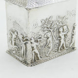 Victorian Sterling Silver Neoclassical Tea Caddy Antique 1892 Birmingham