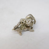 Sterling Silver Travelling Donkey Charm Pendant Vintage c1970