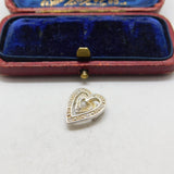 Sterling Silver Intertwined Heart Charm Pendant Vintage c1970
