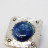 Liberty & Co Plantagenet Hand Wrought Silver & Ceramic Brooch Arts & Crafts