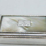 George III Sterling Silver & Mother of Pearl Snuff Box Antique 1825 Birmingham