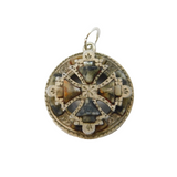 Victorian Scottish Sterling Silver, Granite & Agate Cross Pendant Antique c1860s