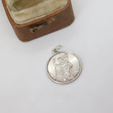 Sterling Silver St Christopher Travel Charm Pendant Vintage c1970
